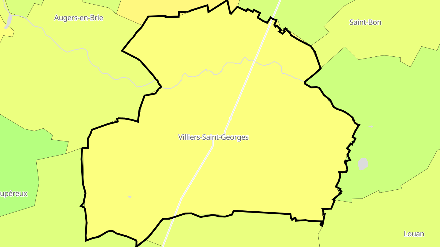 Carte des prix de l'immobilier Villiers-Saint-Georges