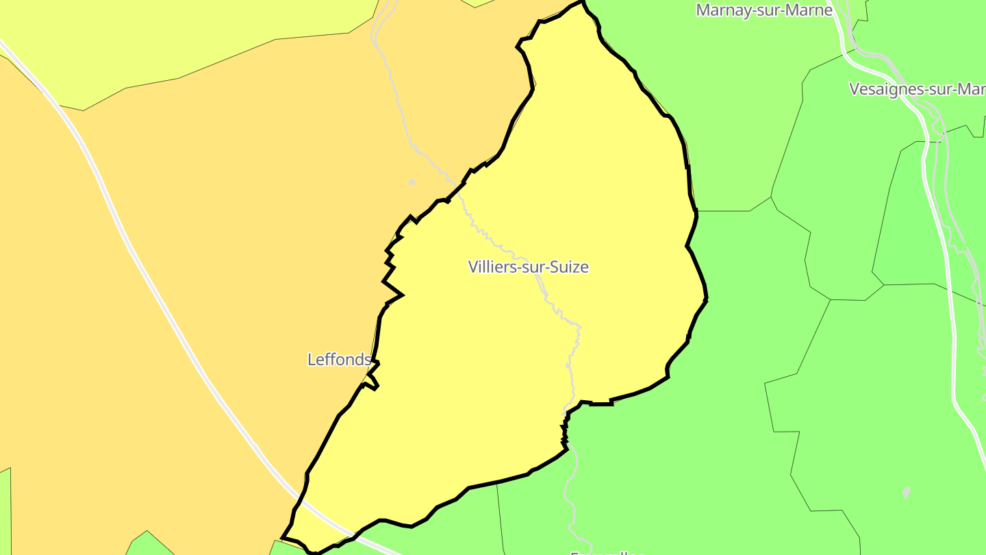 Carte des prix de l'immobilier Villiers-sur-Suize