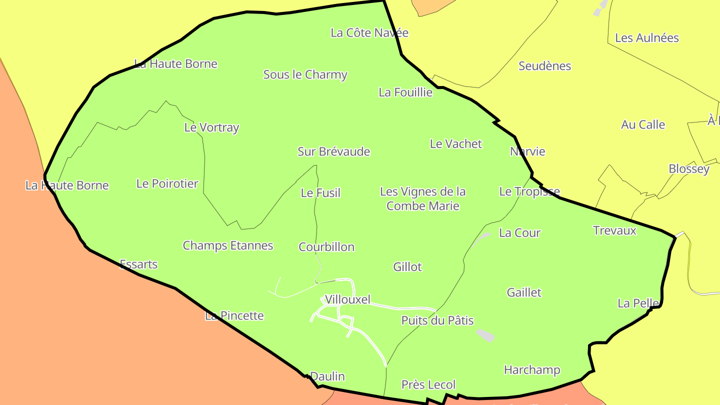 Carte des prix de l'immobilier Villouxel