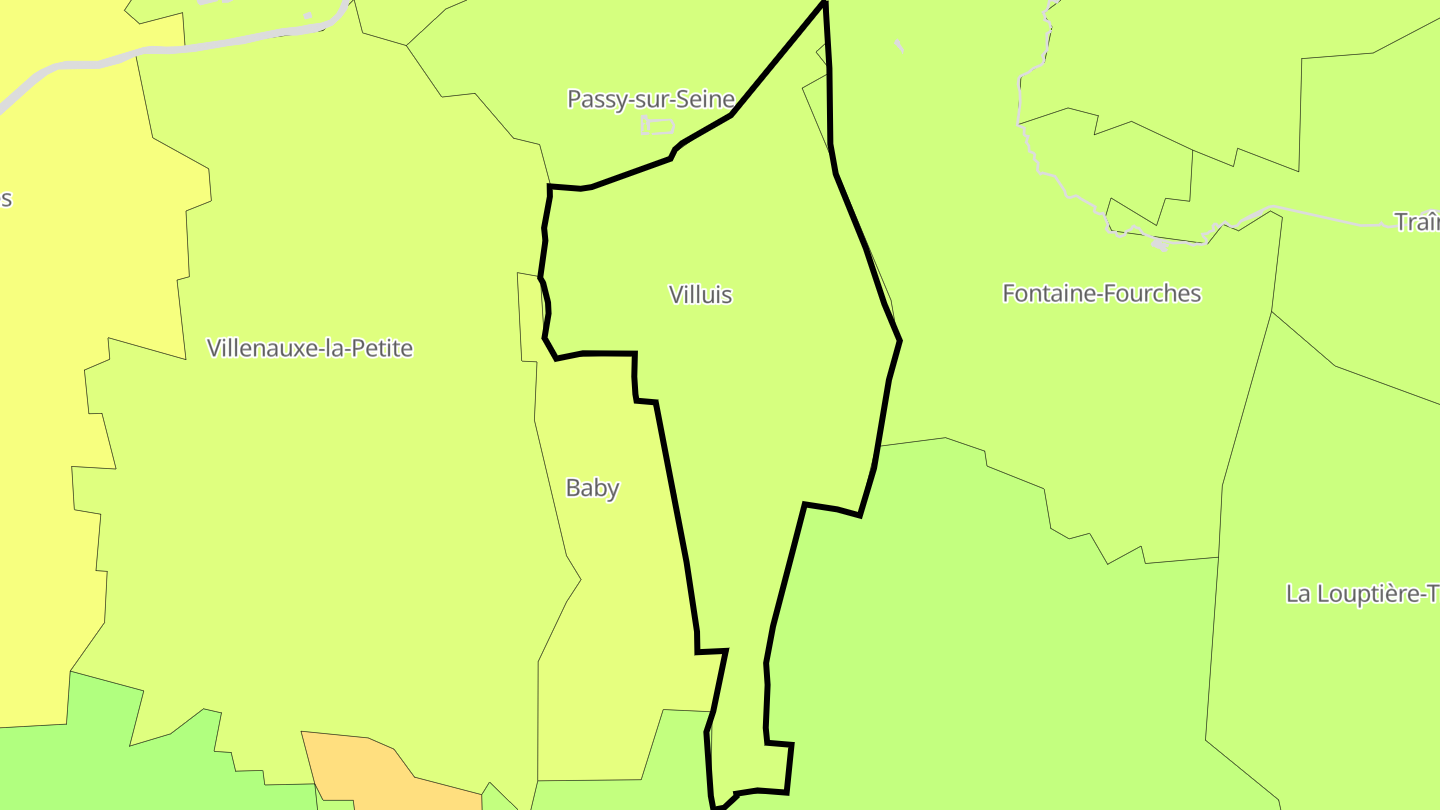 Carte des prix de l'immobilier Villuis