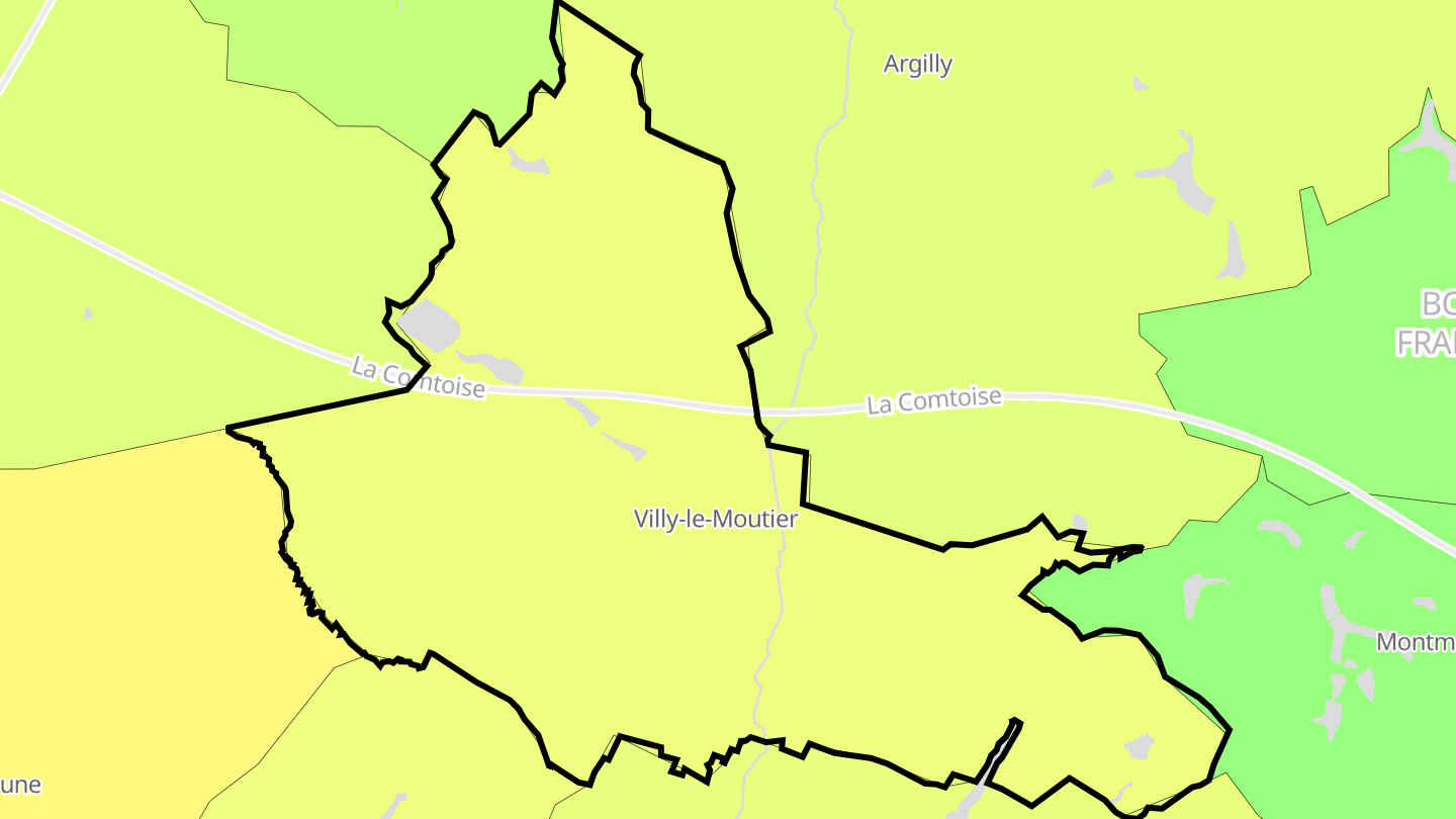 Carte des prix de l'immobilier Villy-le-Moutier
