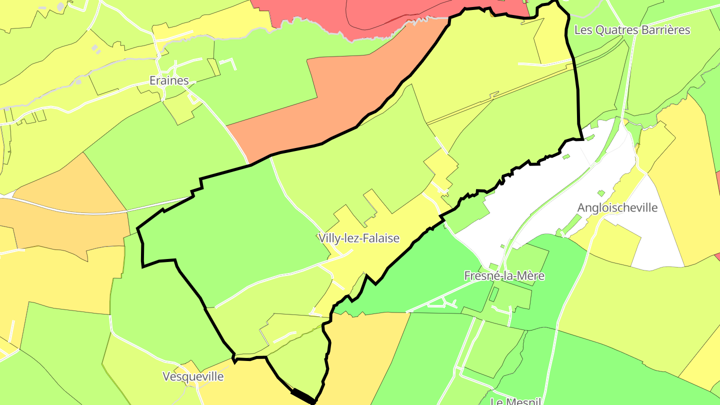 Carte des prix de l'immobilier Villy-lez-Falaise