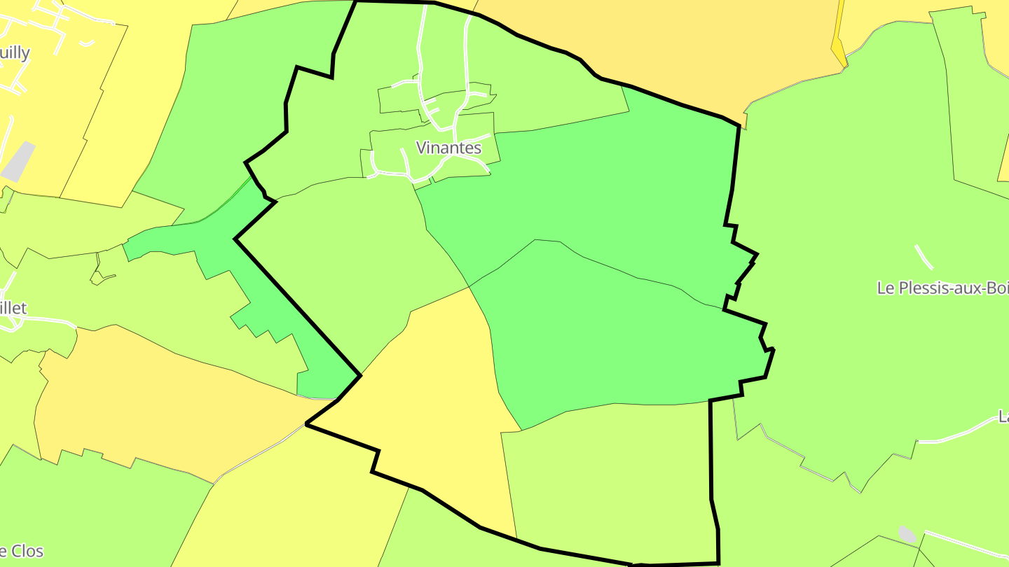 Carte des prix de l'immobilier Vinantes