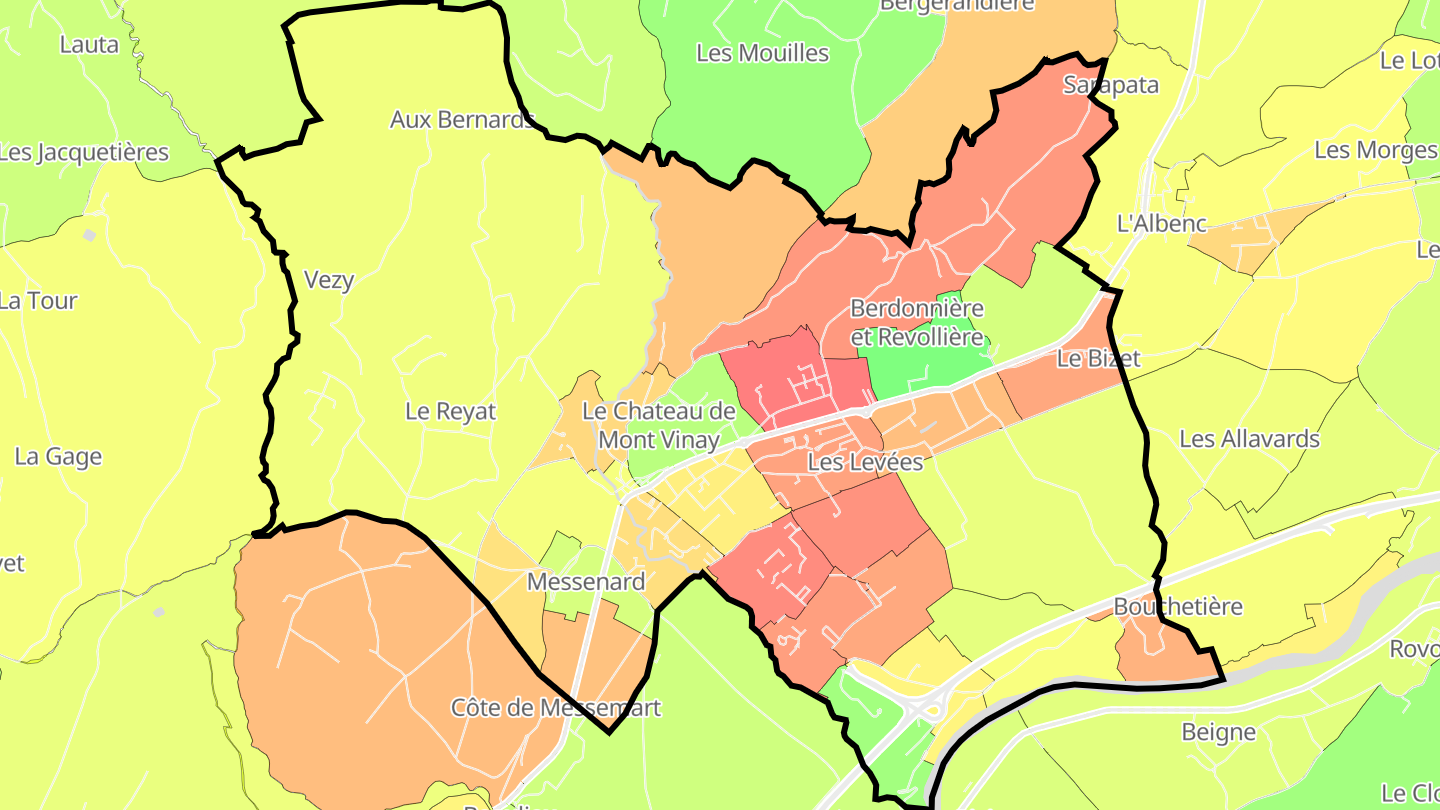 Carte des prix de l'immobilier Vinay