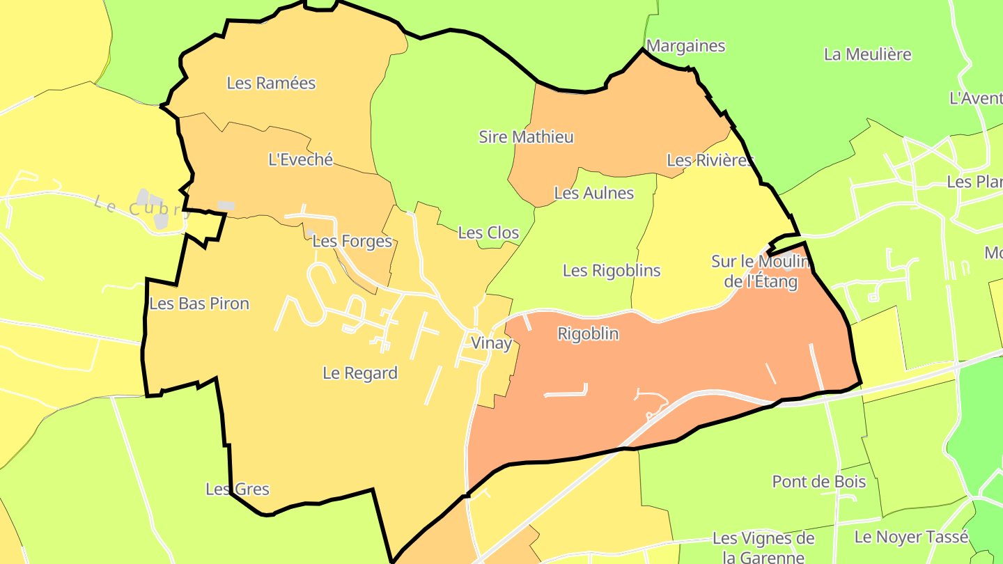 Carte des prix de l'immobilier Vinay