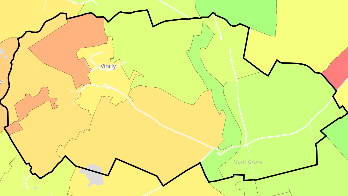 Carte des prix de l'immobilier Vincly