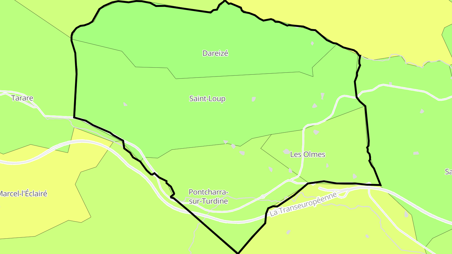 Carte des prix de l'immobilier Vindry-sur-Turdine