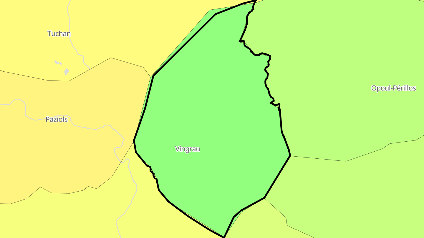 Carte des prix de l'immobilier Vingrau