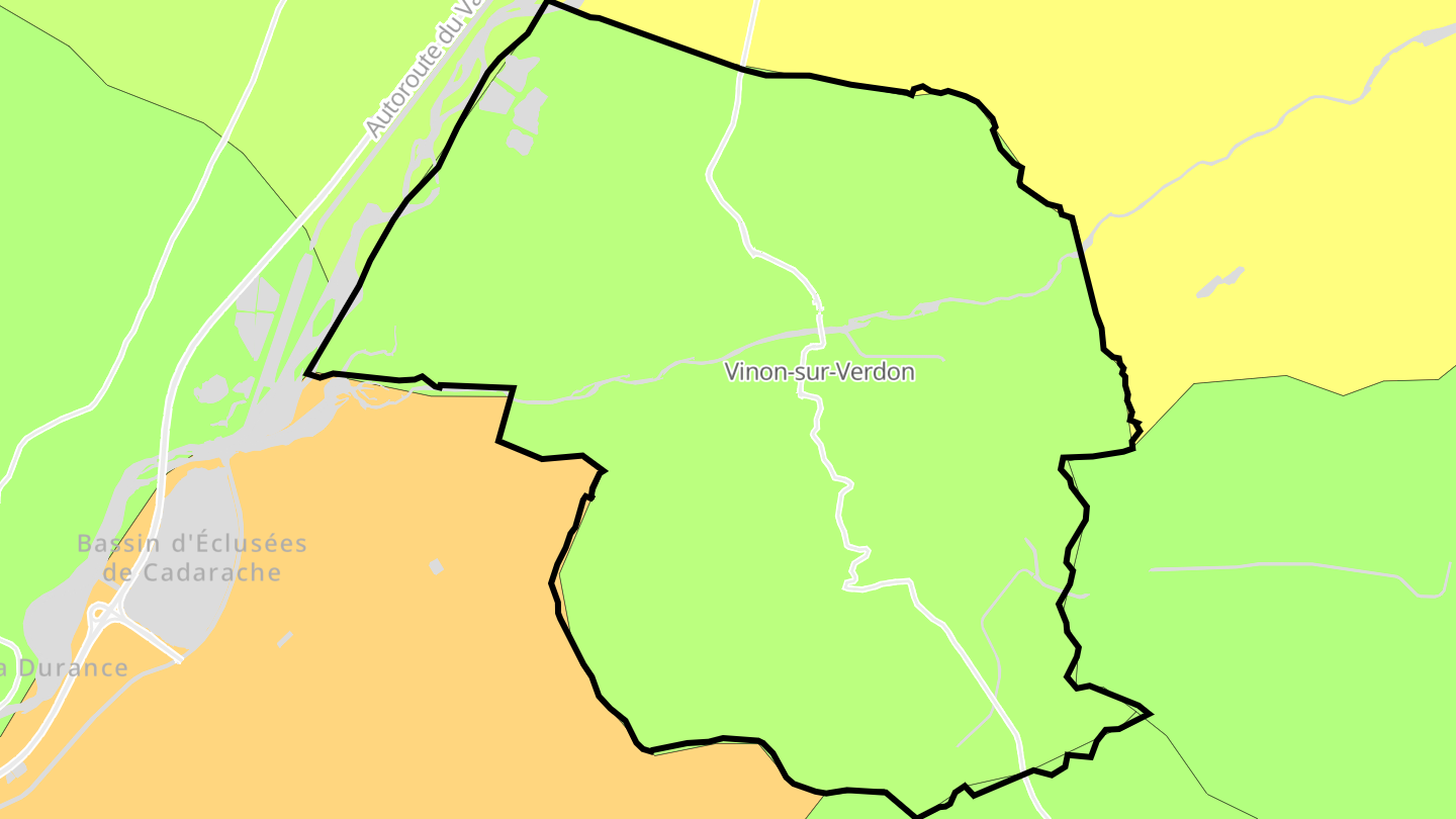 Carte des prix de l'immobilier Vinon-sur-Verdon