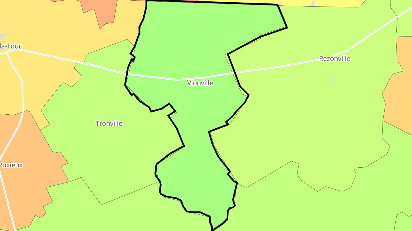 Carte des prix de l'immobilier Vionville