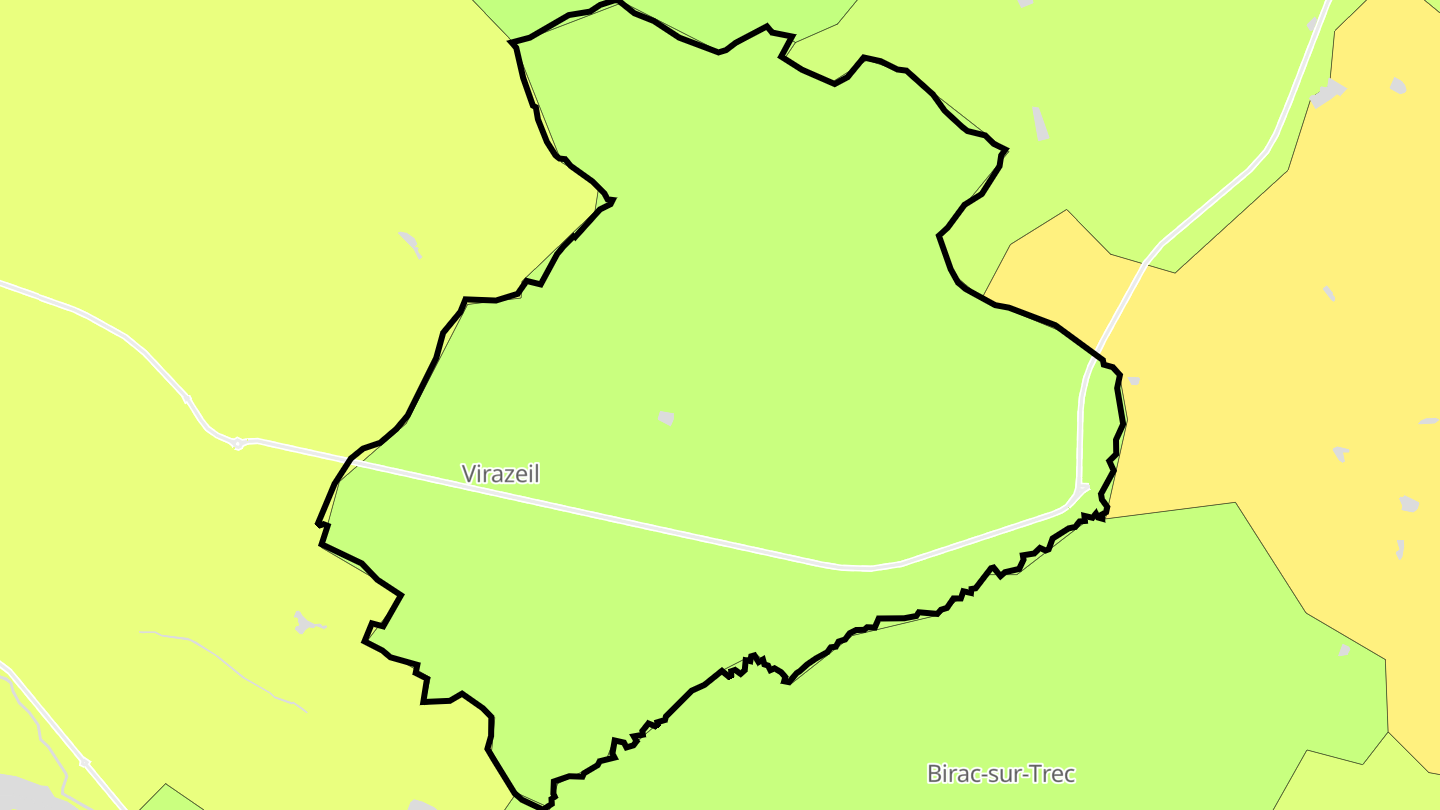 Carte des prix de l'immobilier Virazeil