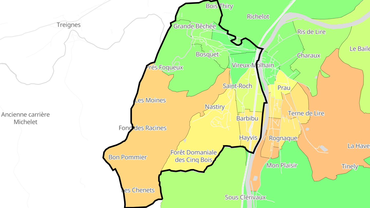 Carte des prix de l'immobilier Vireux-Molhain