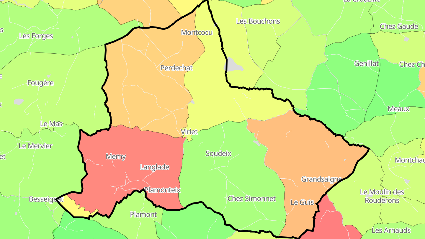 Carte des prix de l'immobilier Virlet