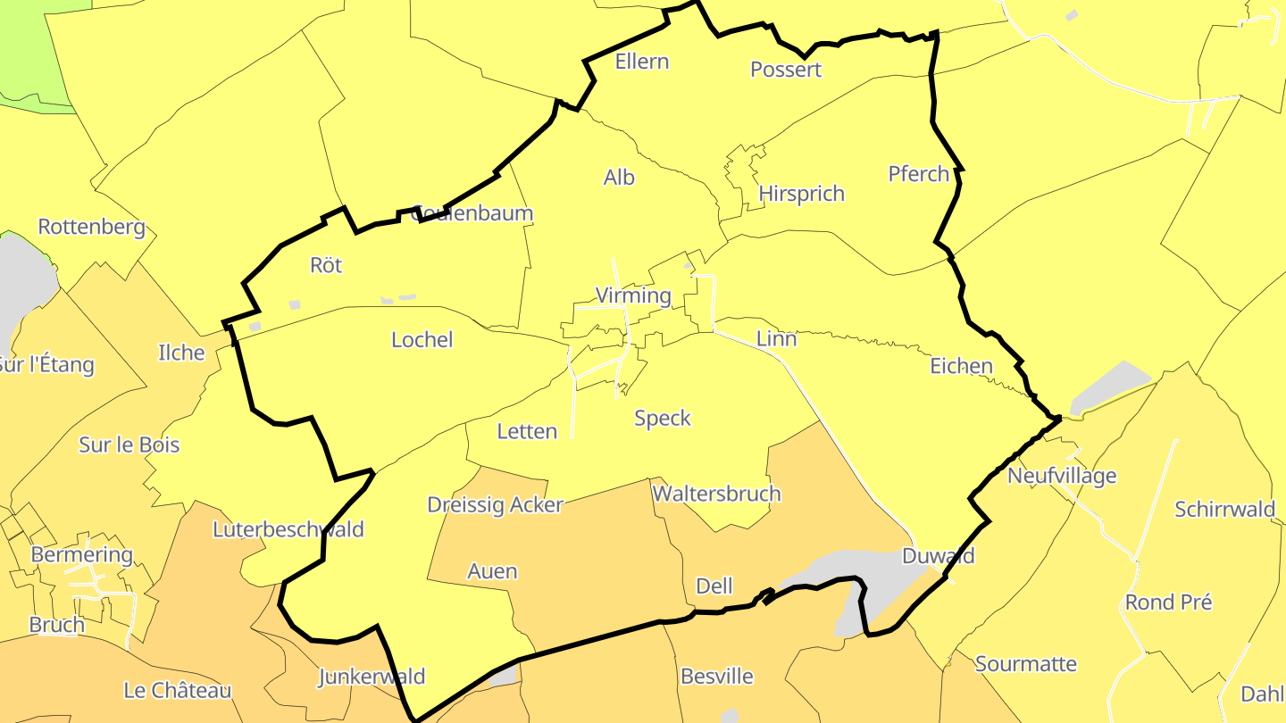 Carte des prix de l'immobilier Virming
