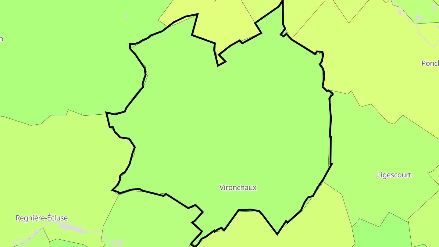 Carte des prix de l'immobilier Vironchaux