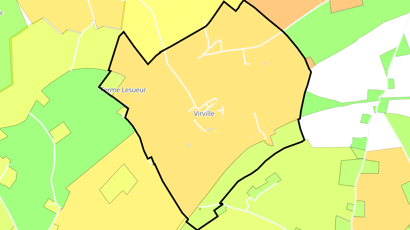 Carte des prix de l'immobilier Virville