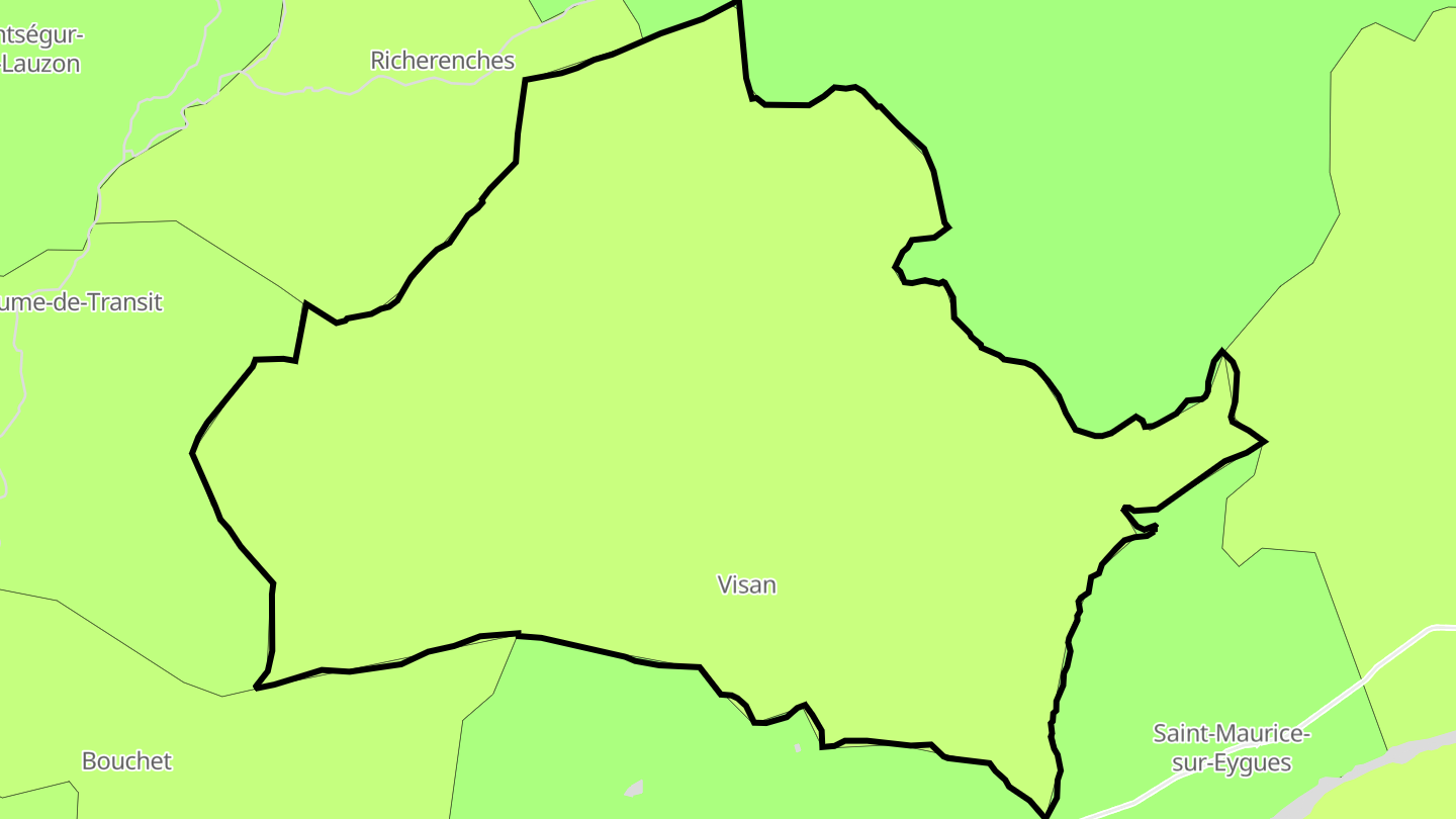 Carte des prix de l'immobilier Visan
