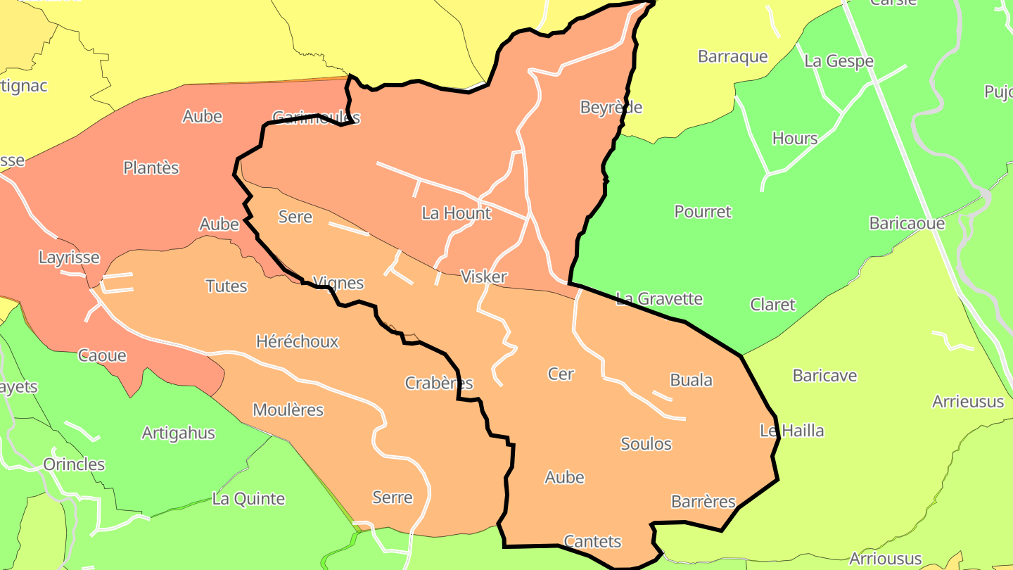 Carte des prix de l'immobilier Visker