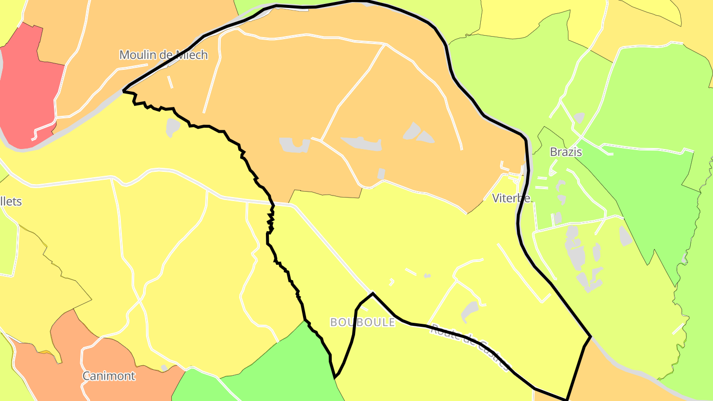 Carte des prix de l'immobilier Viterbe