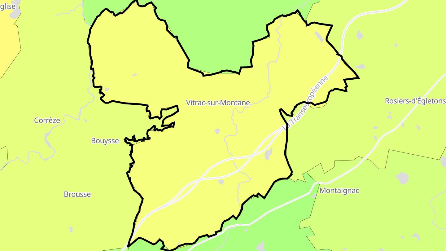 Carte des prix de l'immobilier Vitrac-sur-Montane