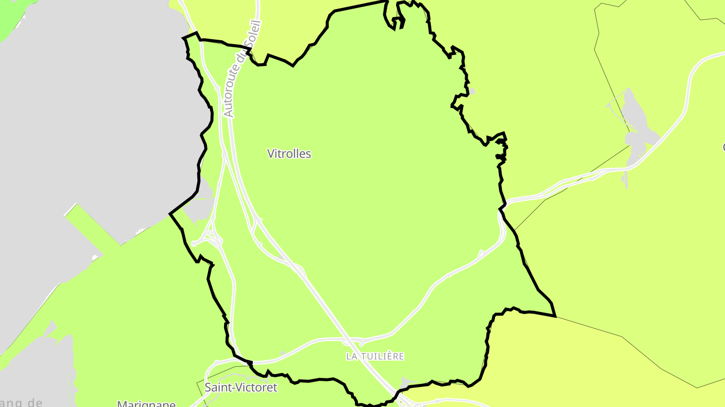 Carte des prix de l'immobilier Vitrolles