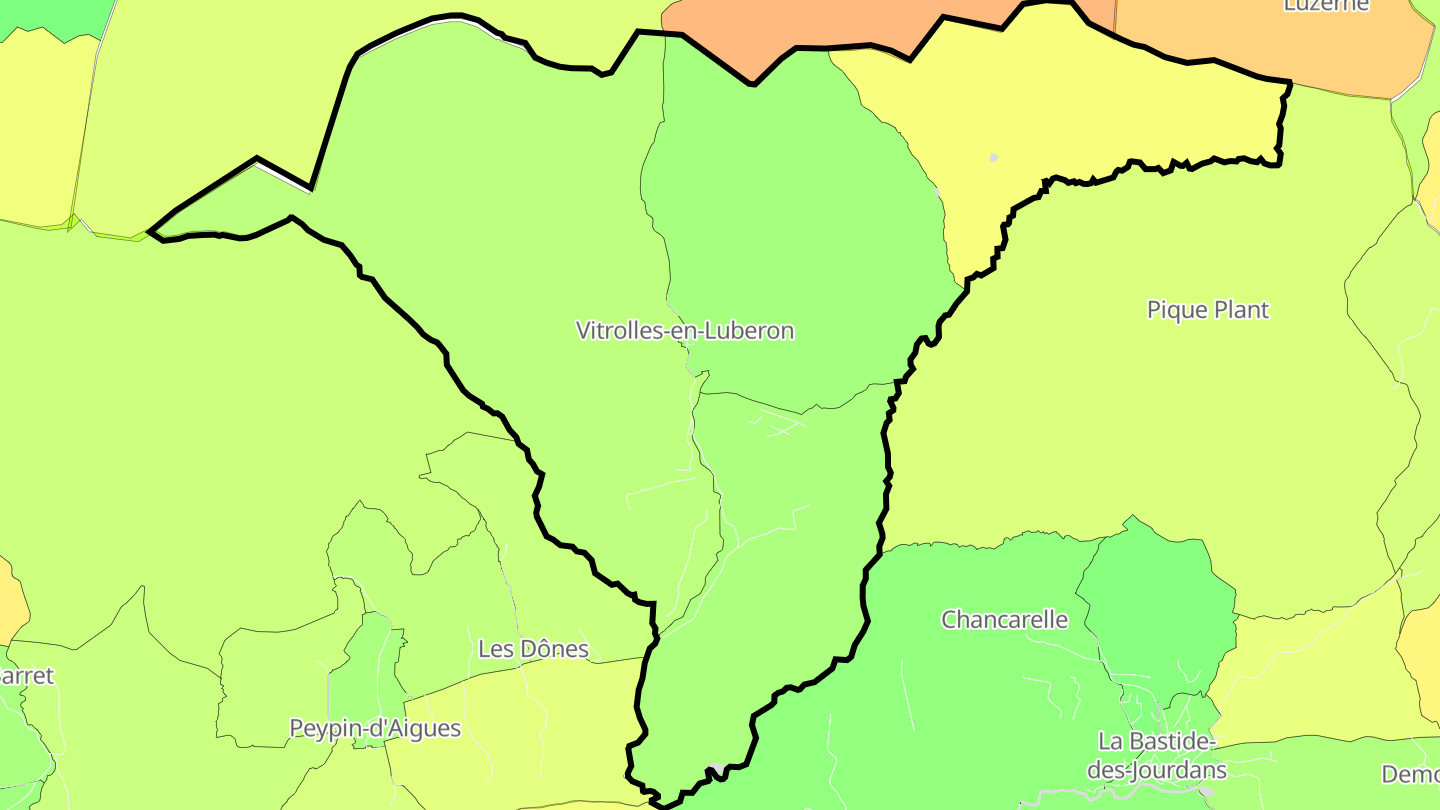 Carte des prix de l'immobilier Vitrolles-en-Luberon