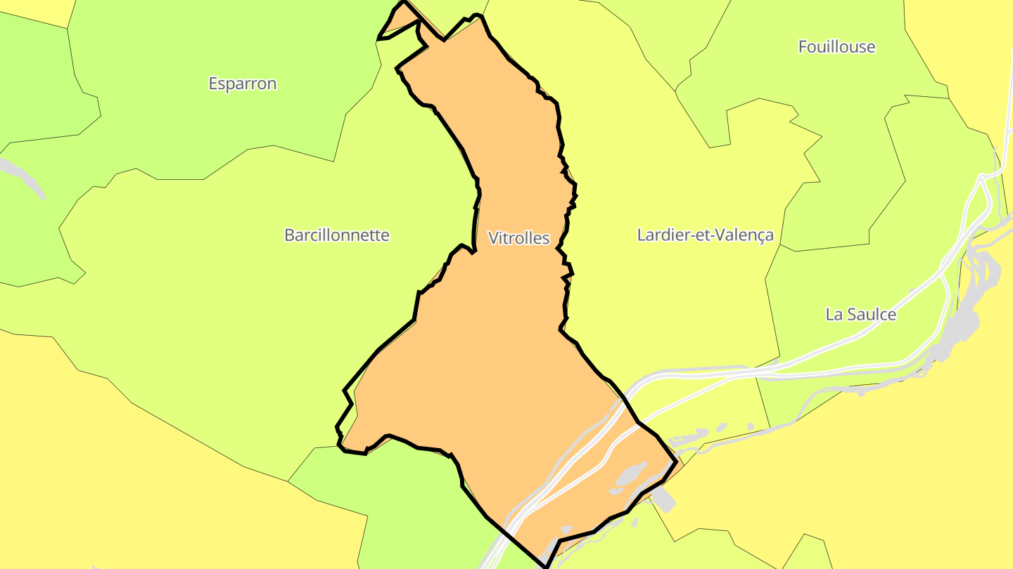 Carte des prix de l'immobilier Vitrolles