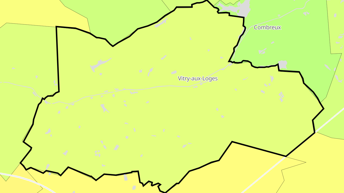 Carte des prix de l'immobilier Vitry-aux-Loges