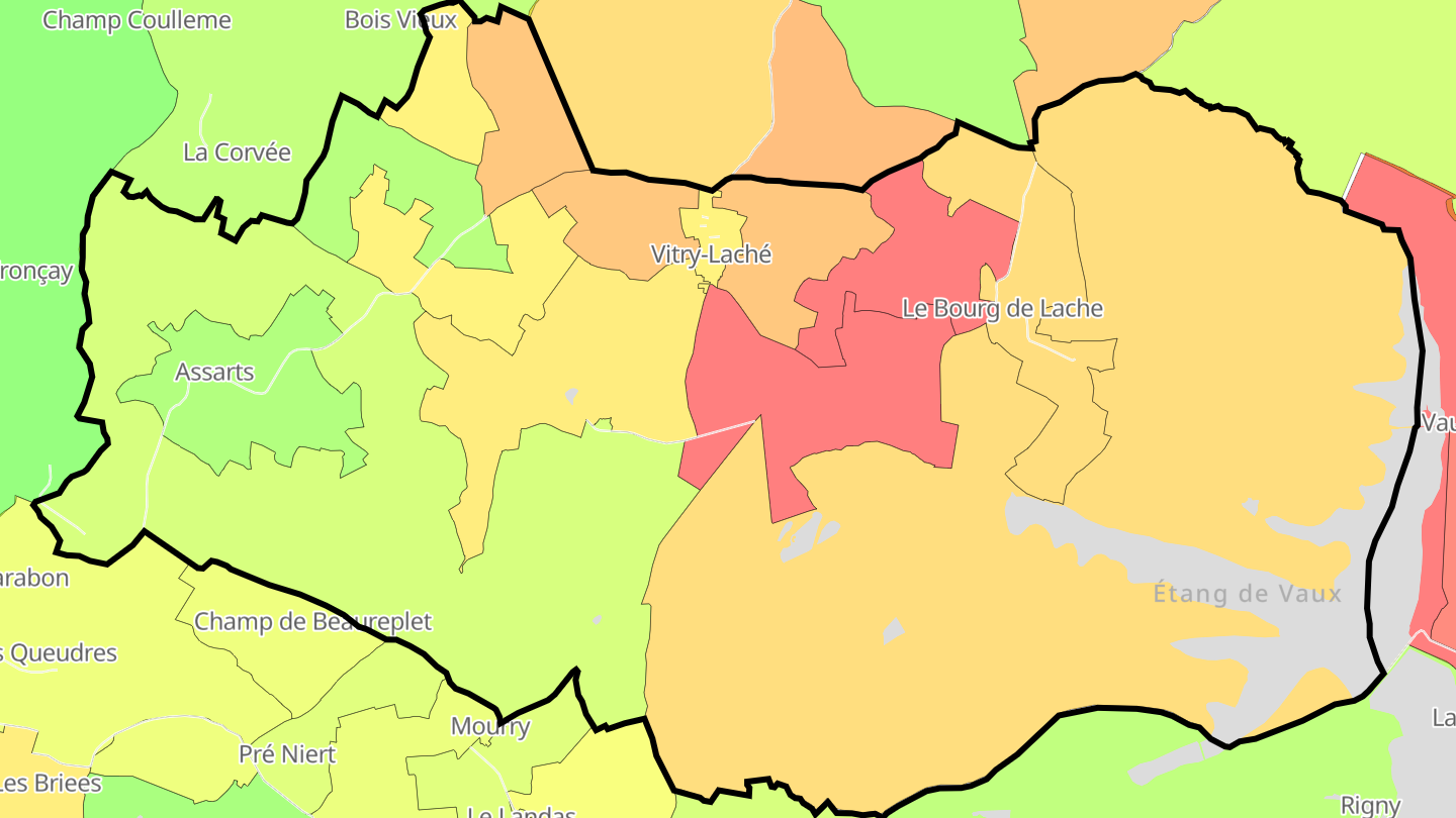Carte des prix de l'immobilier Vitry-Laché