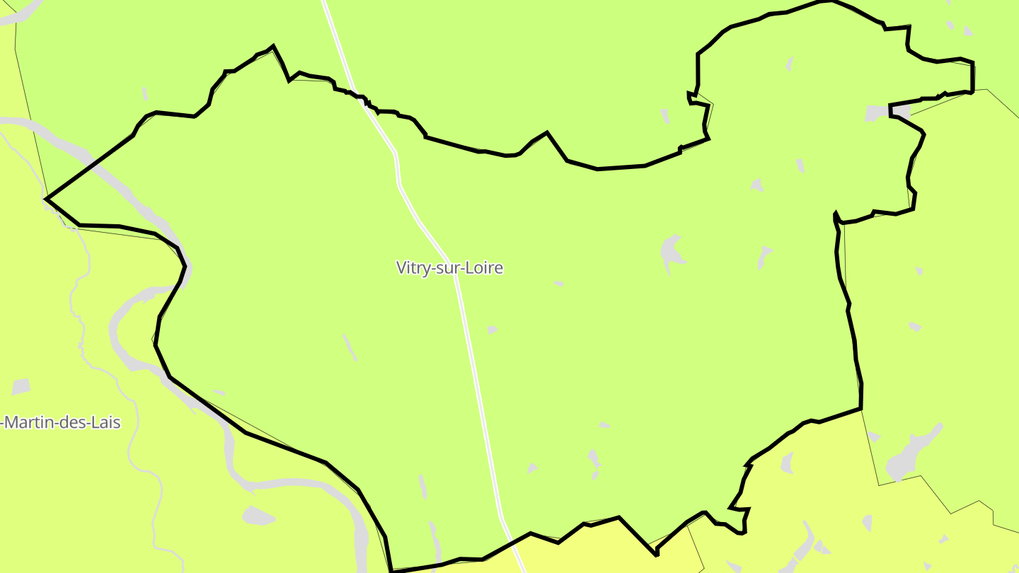 Carte des prix de l'immobilier Vitry-sur-Loire