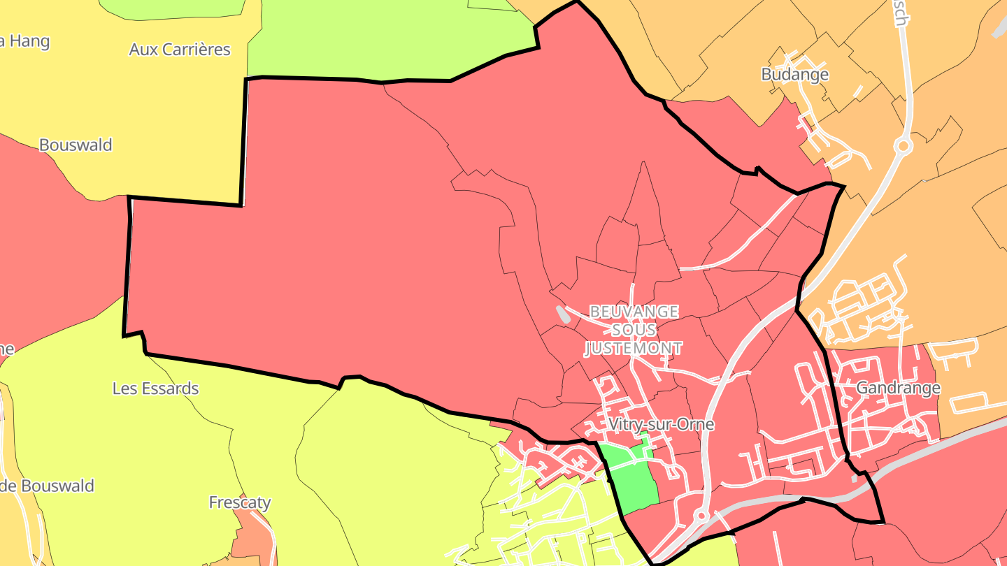 Carte des prix de l'immobilier Vitry-sur-Orne