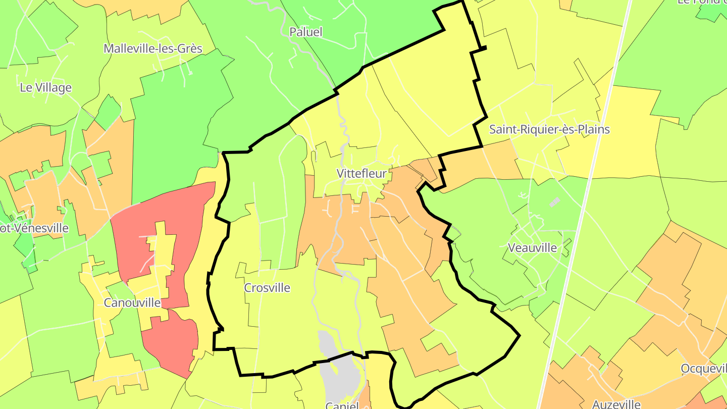 Carte des prix de l'immobilier Vittefleur