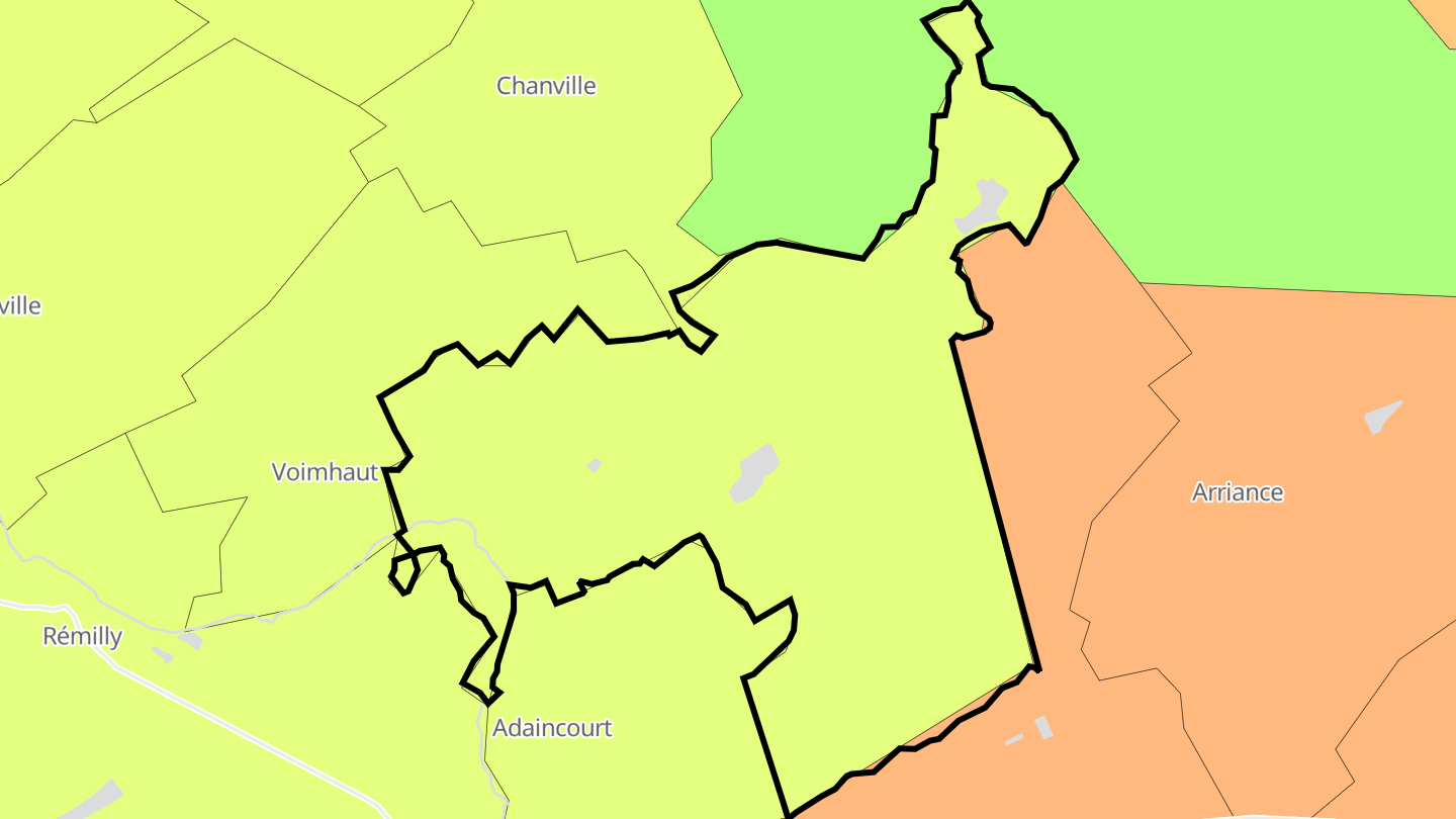 Carte des prix de l'immobilier Vittoncourt