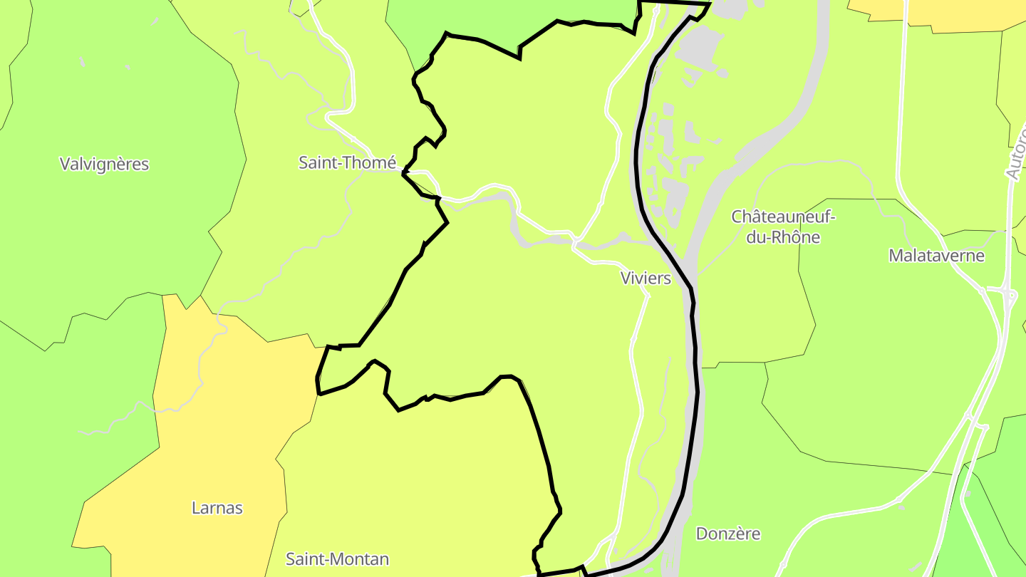 Carte des prix de l'immobilier Viviers
