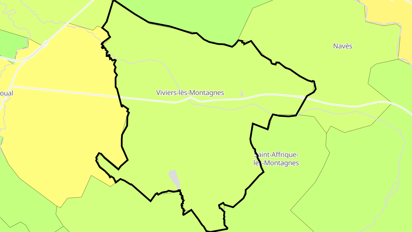 Carte des prix de l'immobilier Viviers-lès-Montagnes