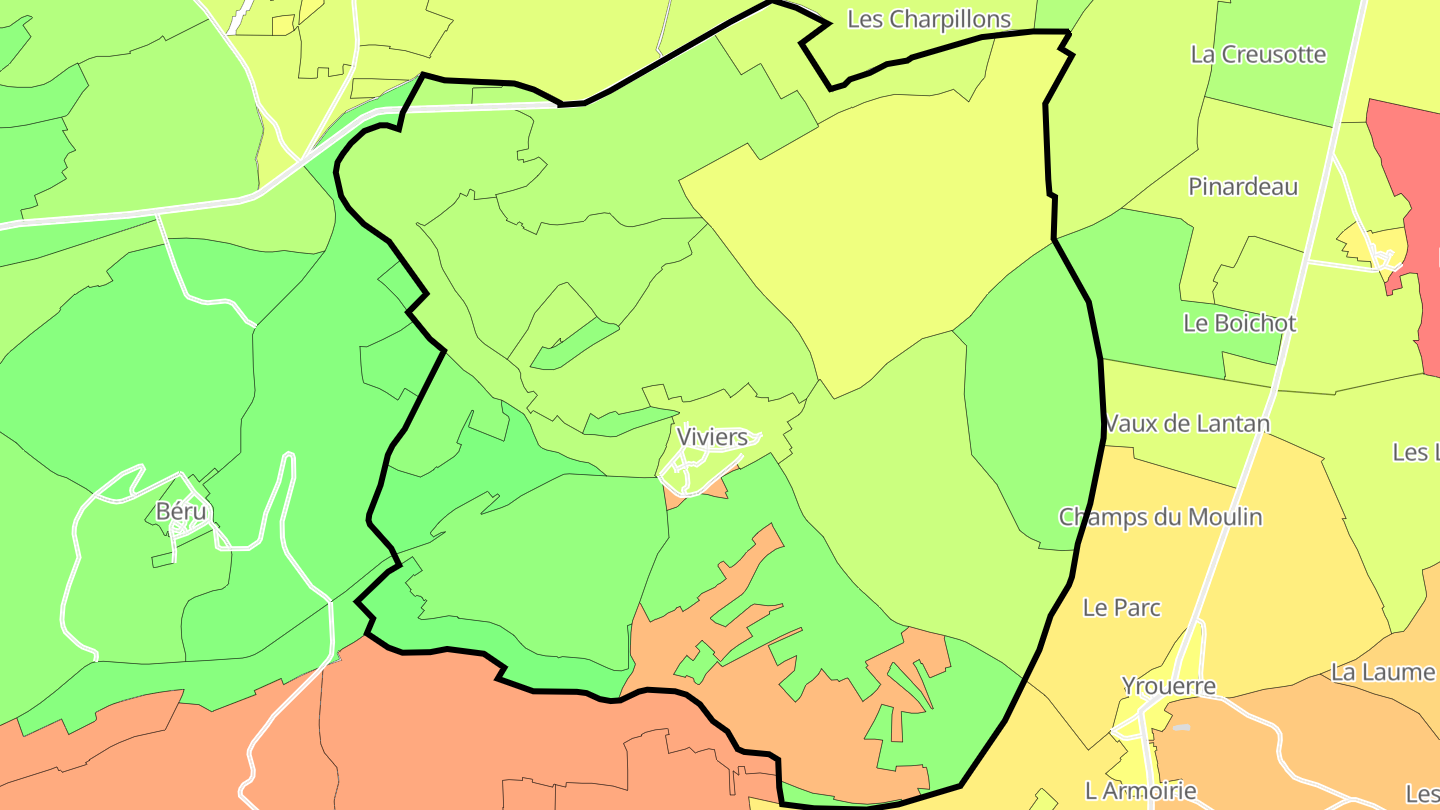 Carte des prix de l'immobilier Viviers