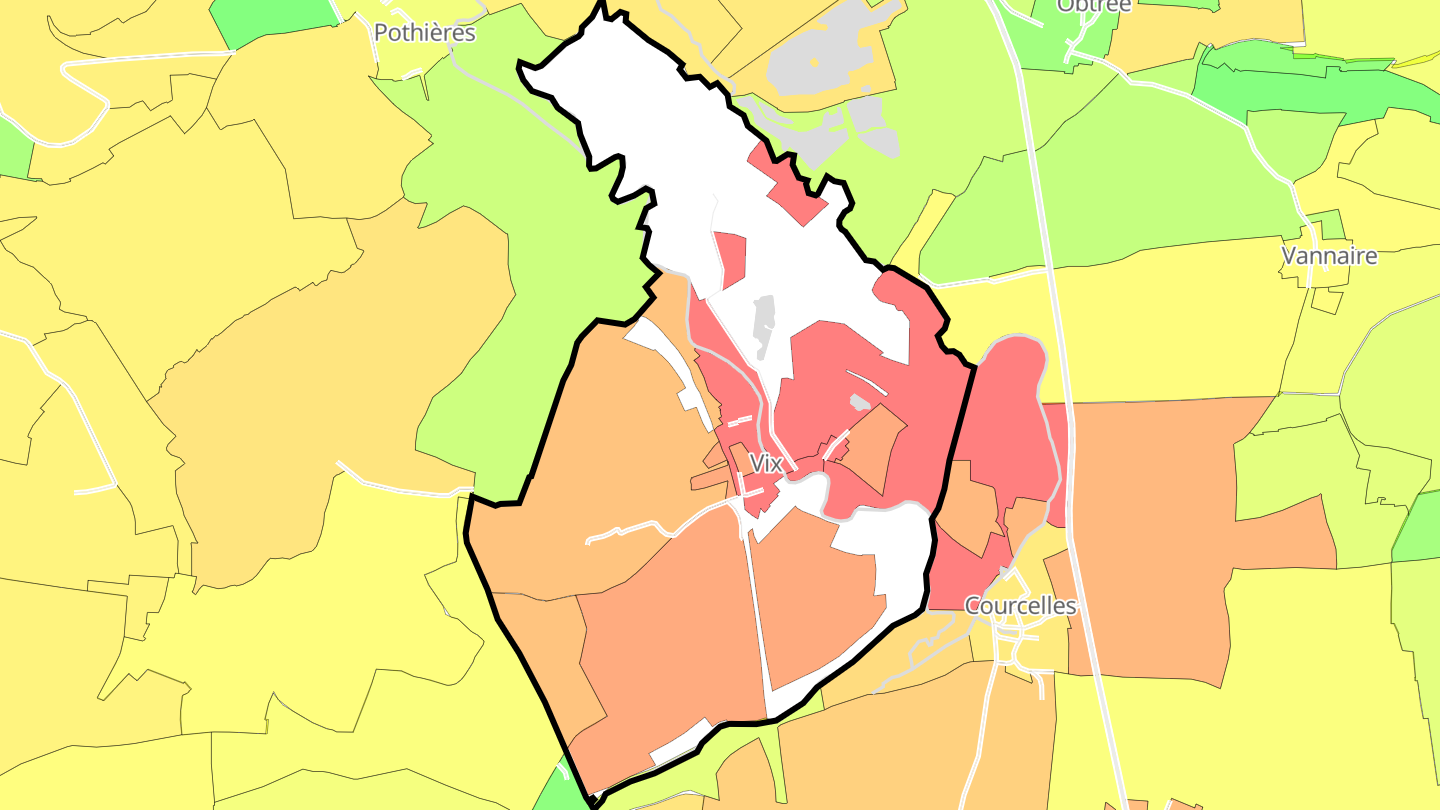 Carte des prix de l'immobilier Vix