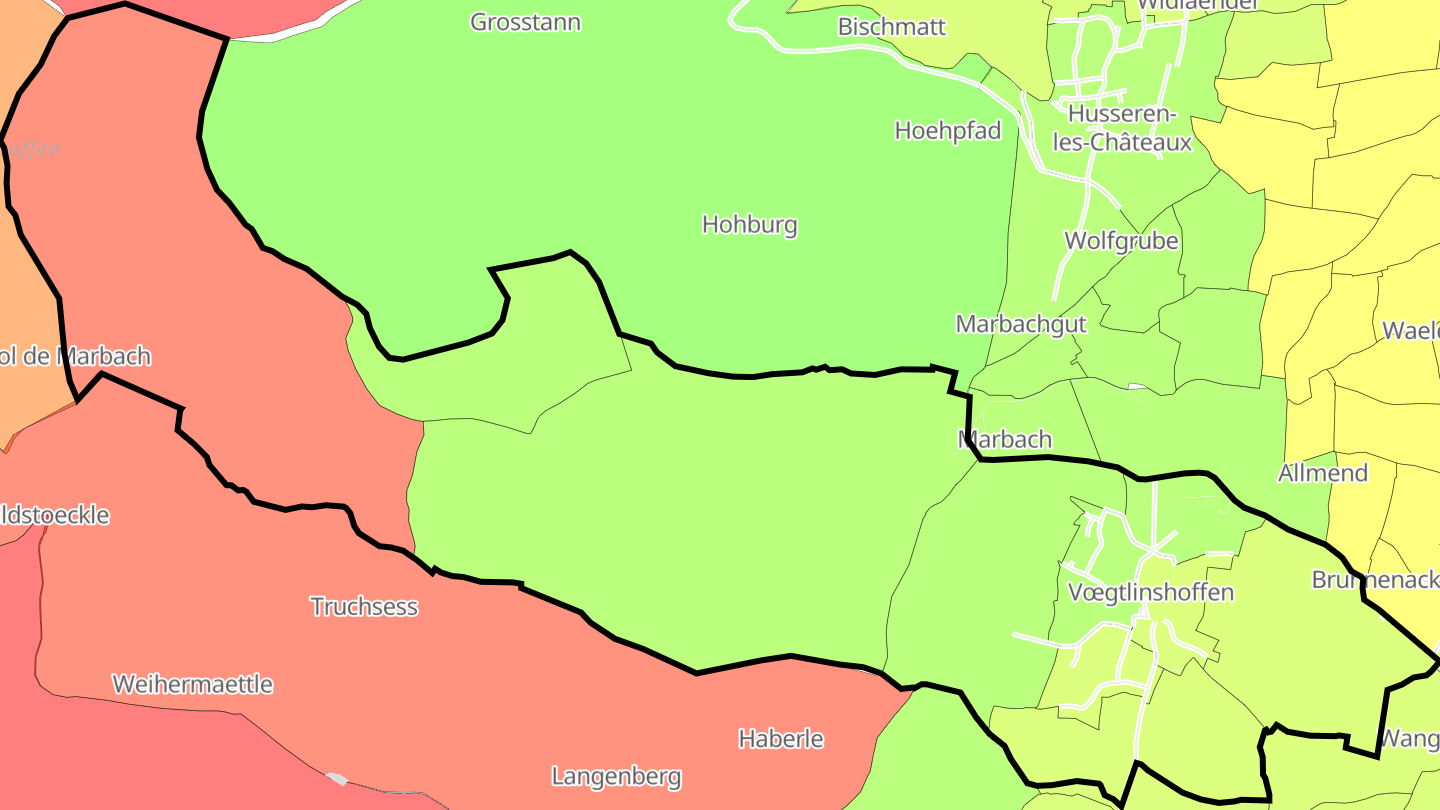 Carte des prix de l'immobilier Vœgtlinshoffen