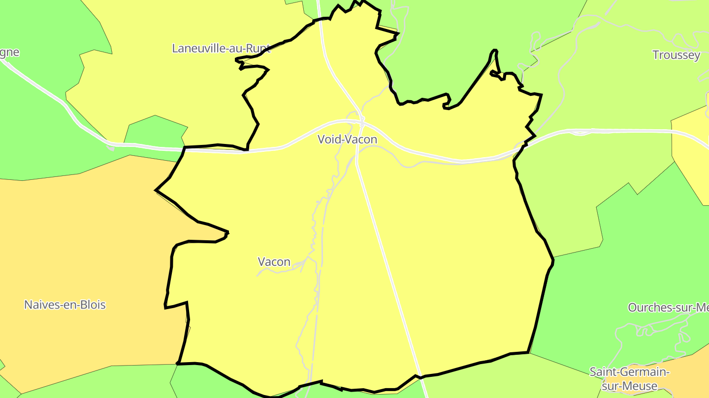 Carte des prix de l'immobilier Void-Vacon
