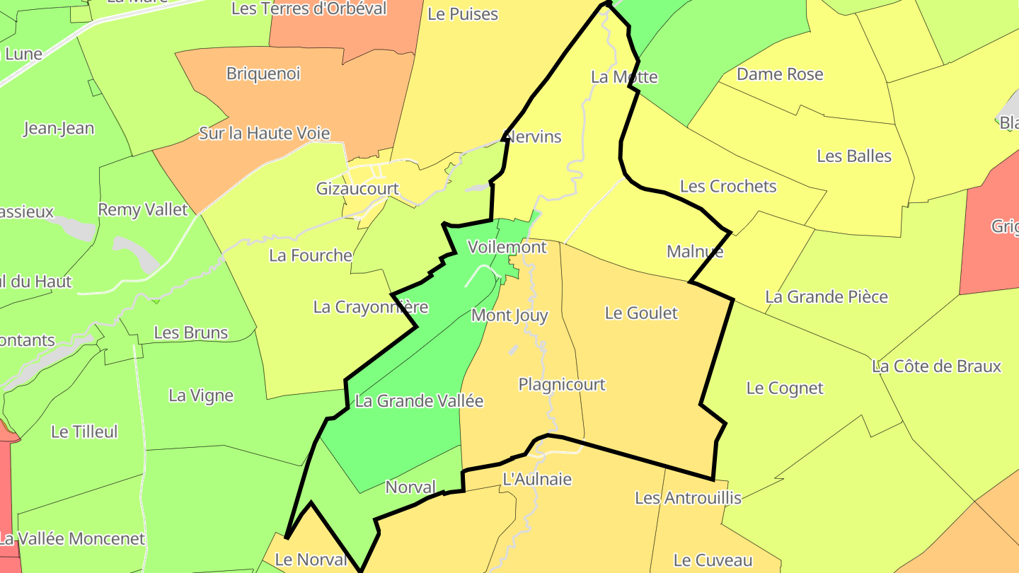 Carte des prix de l'immobilier Voilemont