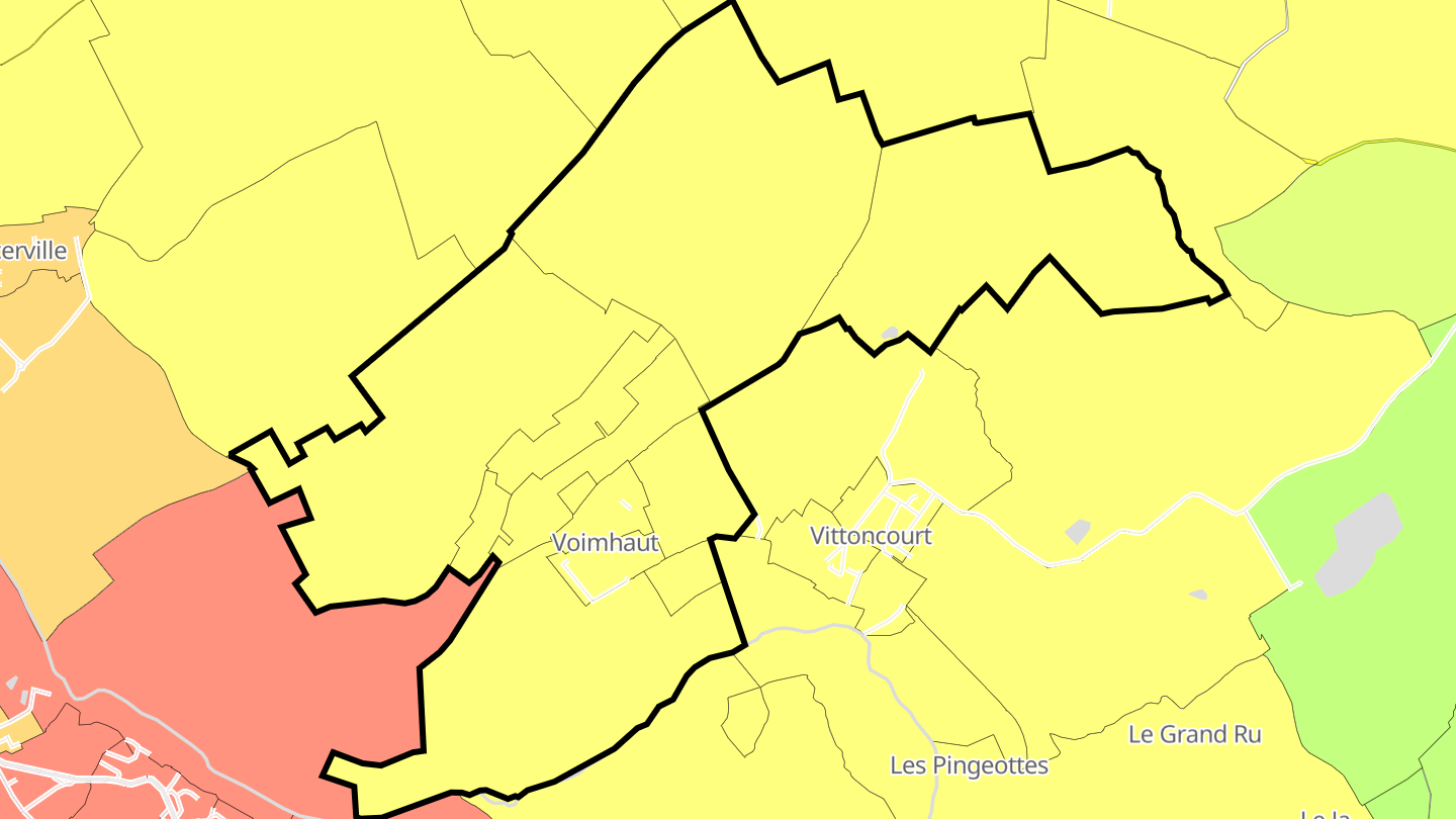 Carte des prix de l'immobilier Voimhaut