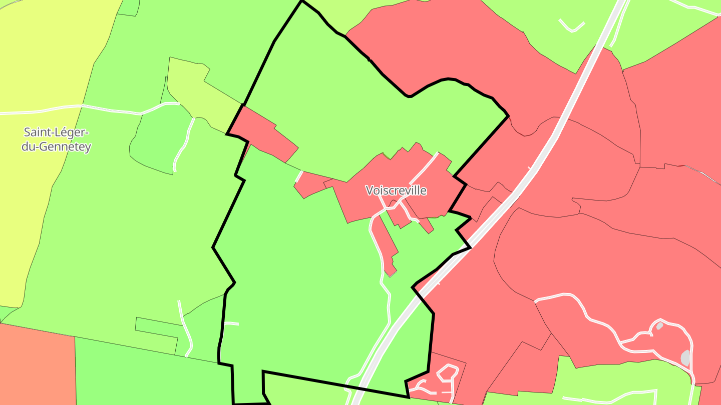Carte des prix de l'immobilier Voiscreville
