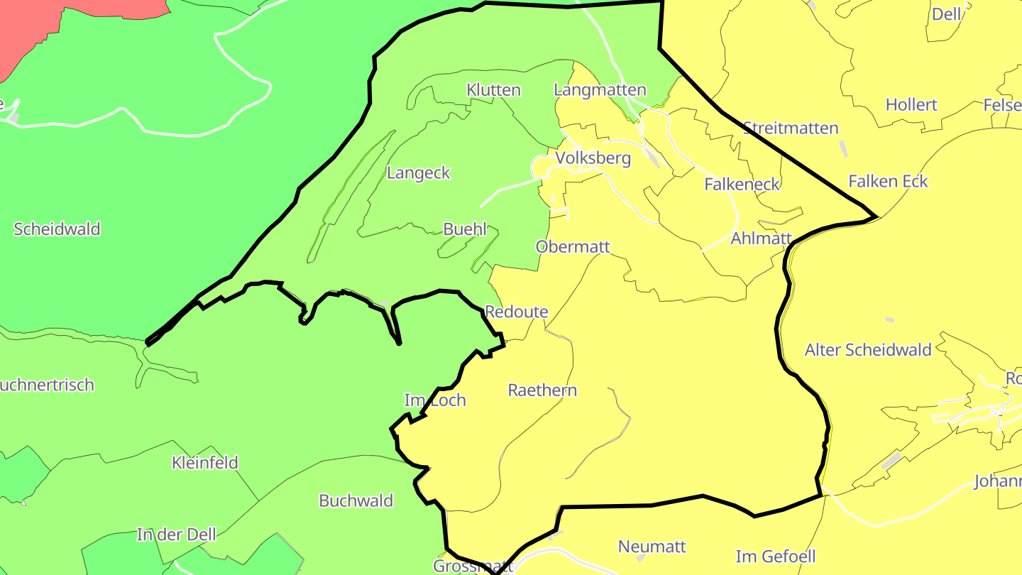 Carte des prix de l'immobilier Volksberg