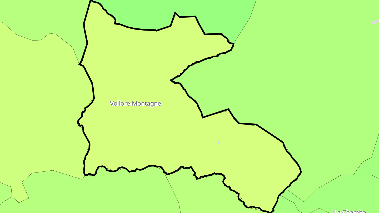 Carte des prix de l'immobilier Vollore-Montagne