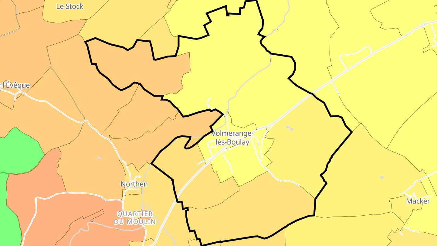 Carte des prix de l'immobilier Volmerange-lès-Boulay