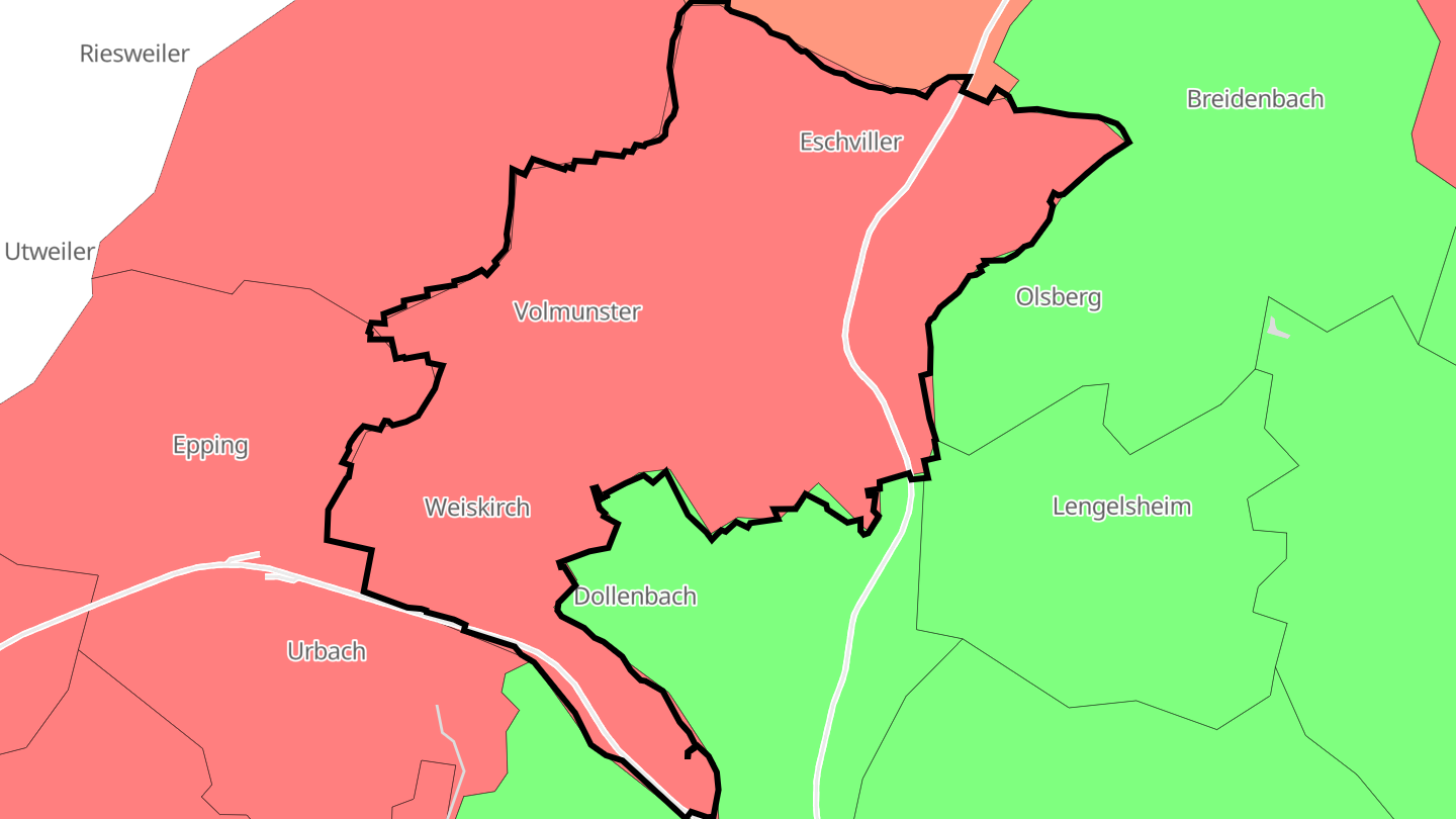 Carte des prix de l'immobilier Volmunster