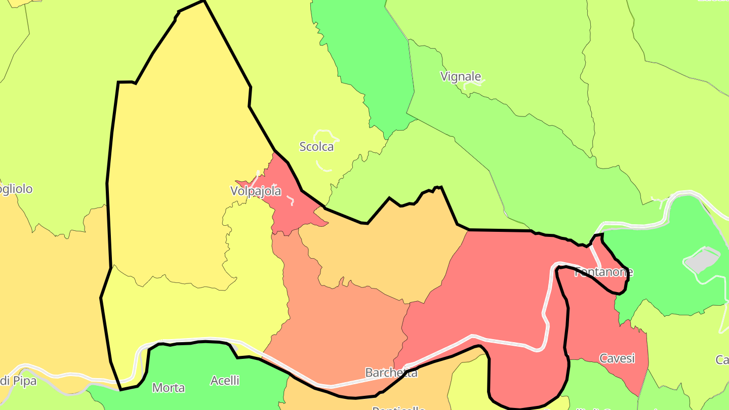 Carte des prix de l'immobilier Volpajola