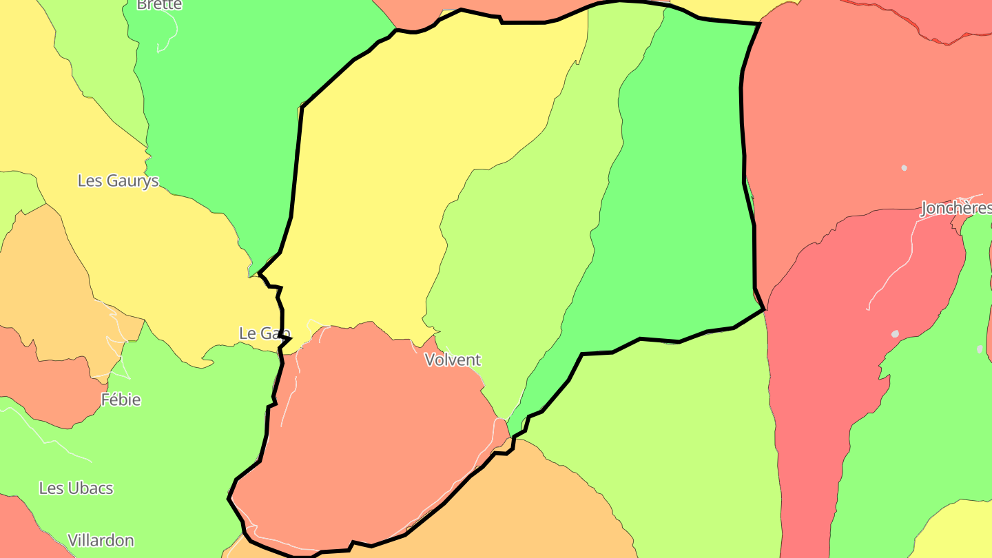 Carte des prix de l'immobilier Volvent