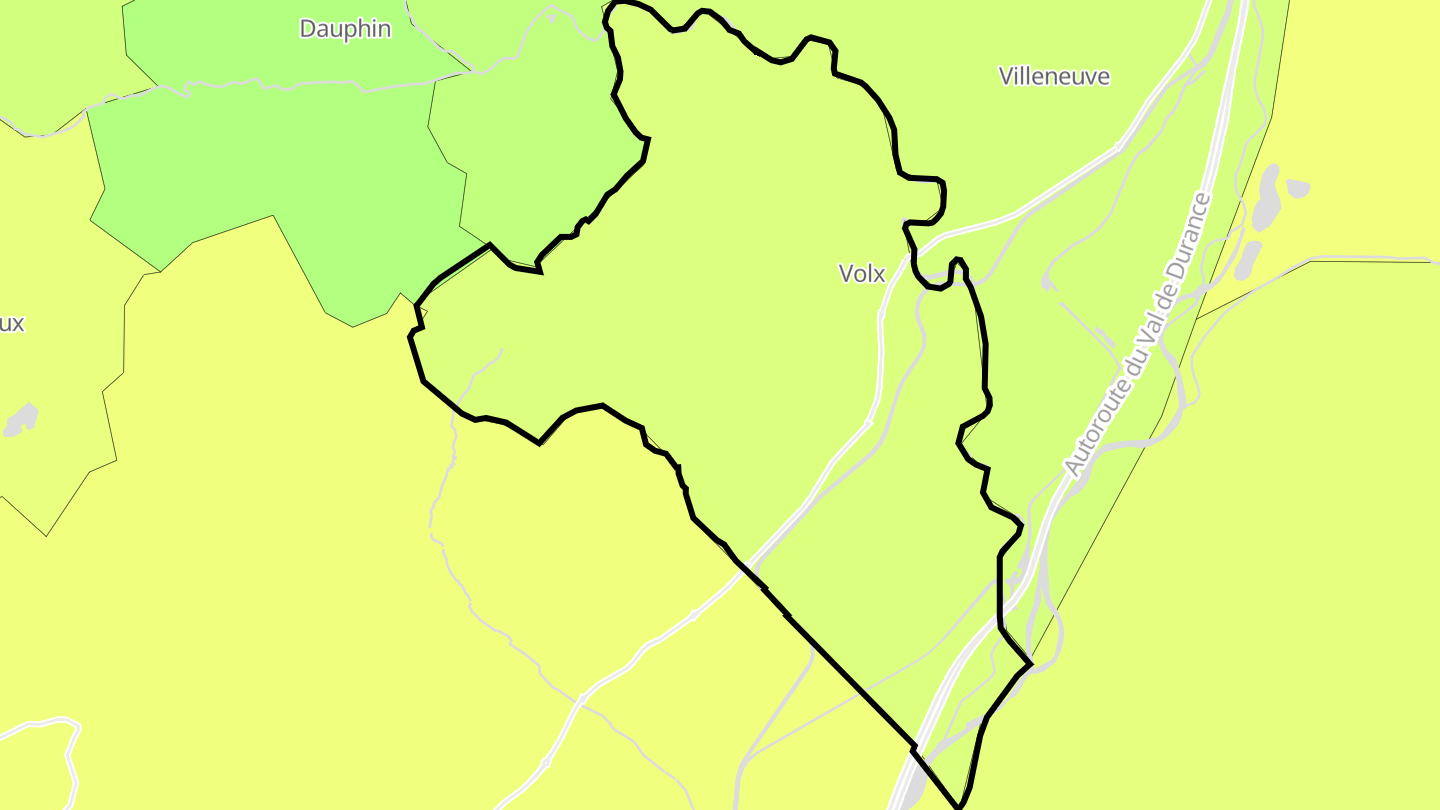 Carte des prix de l'immobilier Volx