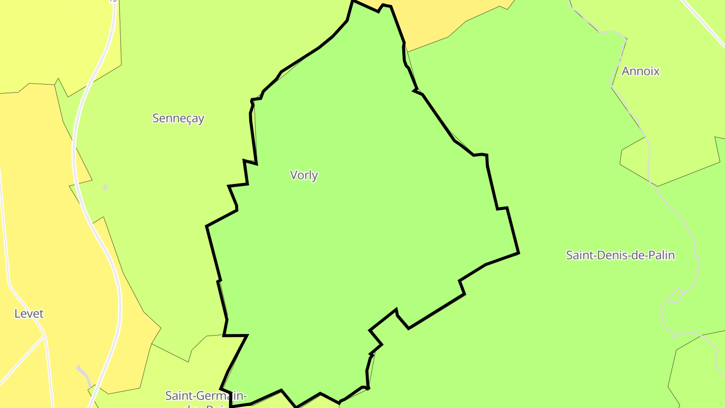 Carte des prix de l'immobilier Vorly